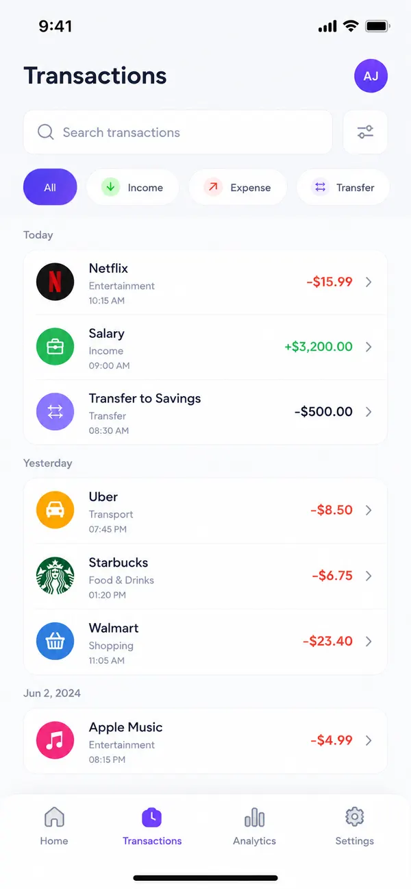 FinFlow Transactions